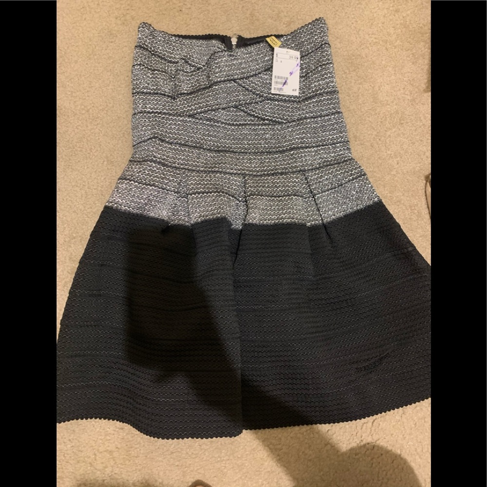 H&M strapless mini dress